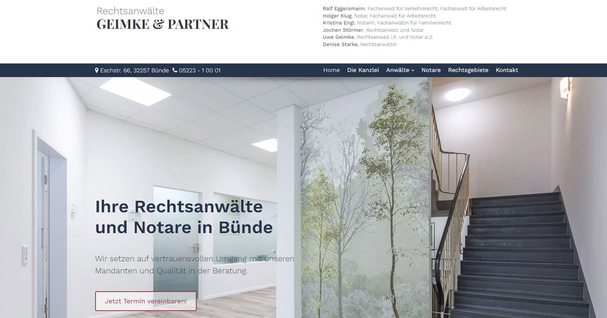 Geimke & Partner | Rechtsanwälte und Notare in Bünde